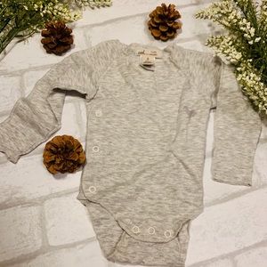 Gray snap onesie